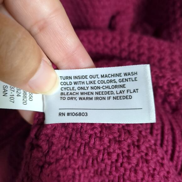 DULUTH TRADING CO Magenta Heritage Cowlneck Tunic Long Sleeve Women's Medium - Picture 6 of 6